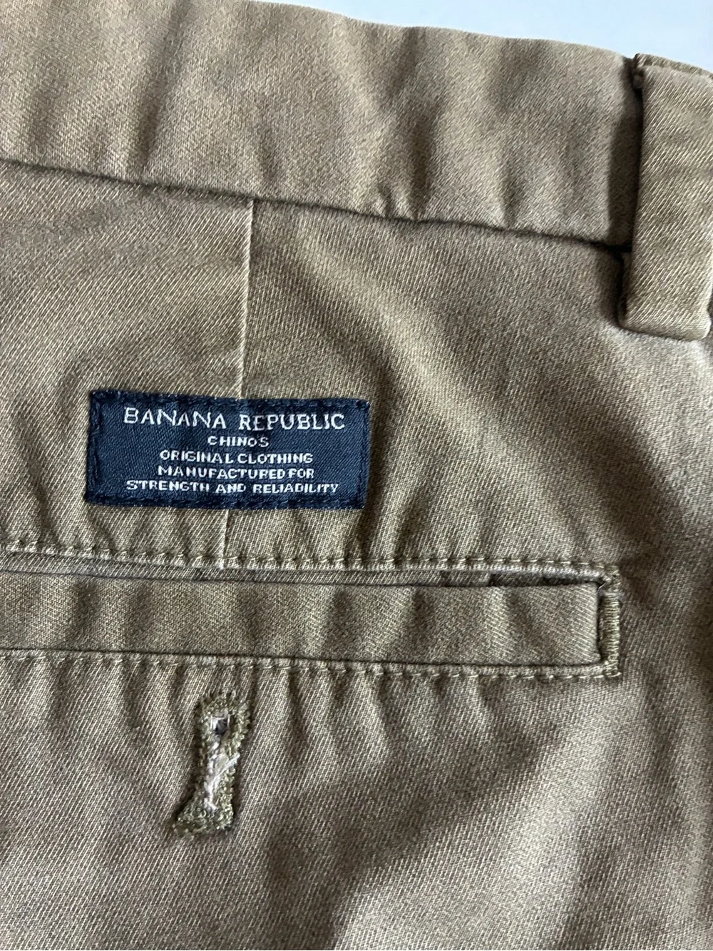 2 Banana Republic Men's Chinos in dark khaki and Light Khaki